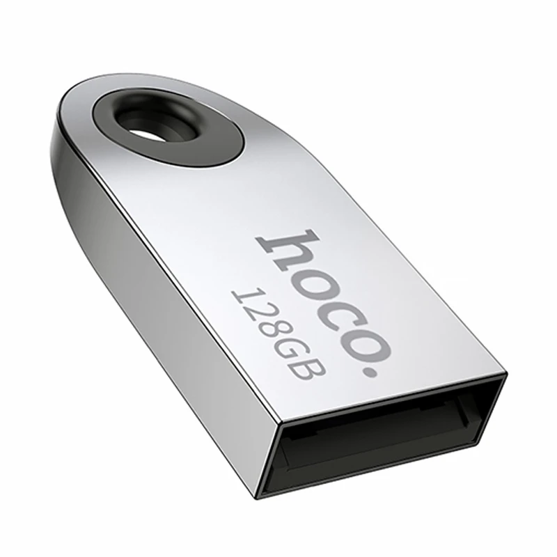 Флеш-накопичувач Hoco UD9 USB 2.0 – 128GB – Срібний. Фото 1 з 3