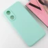 Цветной силиконовый чехол с защитой камеры для Oppo Reno 8T 4G – Зеленый / Menthol. Фото 3 из 8