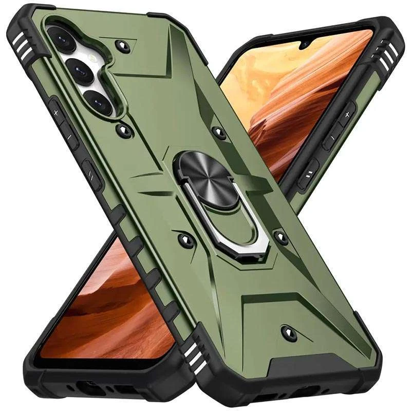 Ударостійкий чохол Pathfinder з кільцем на Samsung Galaxy A54 5G – Зелений / Army Green. Фото 2 з 7