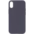 Чохол з закритим низом Silicone Case на Apple iPhone XR (6.1") – Сірий / Dark Gray. Фото 1 з 3