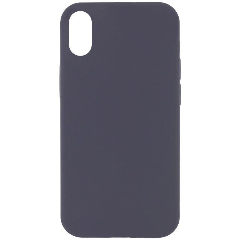 Чехол с закрытым низом Silicone Case для Apple iPhone XS (5.8") – Серый / Dark Gray. Фото 1 из 3