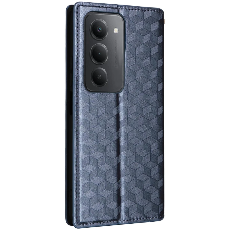 Кожаный чехол-книжка Rhombus Book для Xiaomi Redmi 15 (EU) – Blue. Фото 3 из 7