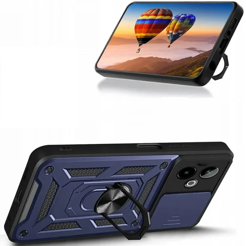 Протиударний чохол Serge Ring з захистом камери на Realme GT 7T – Синій. Фото 2 з 3