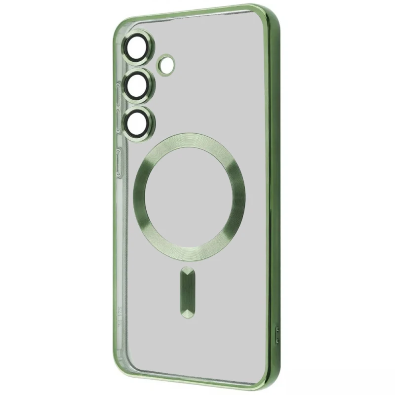 Хромовый TPU чехол с MagSafe для Samsung Galaxy S25 FE – Green. Фото 1 из 1