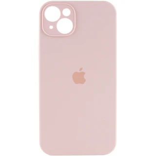 Чехол Silicone Case с защитой камеры для Apple iPhone 14 (6.1") — Розовый / Pink Sand