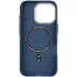 Чехол TPU+PC KVZV Triangular Pattern with Magnetic Fit для Apple iPhone 16 Pro Max – Blue. Фото 4 из 6