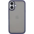 TPU+PC с металлическими кнопками для Apple iPhone 16 – Синий / Navy Blue. Фото 1 из 6