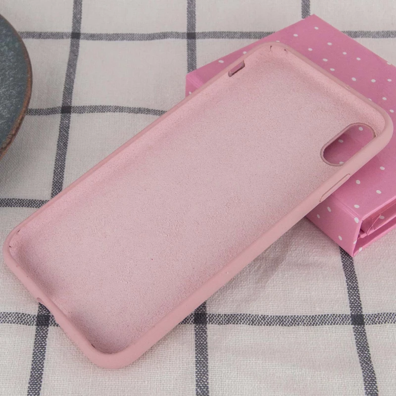 Чохол з закритим низом Silicone Case на Apple iPhone X (5.8") – Рожевий / Pink Sand. Фото 3 з 3