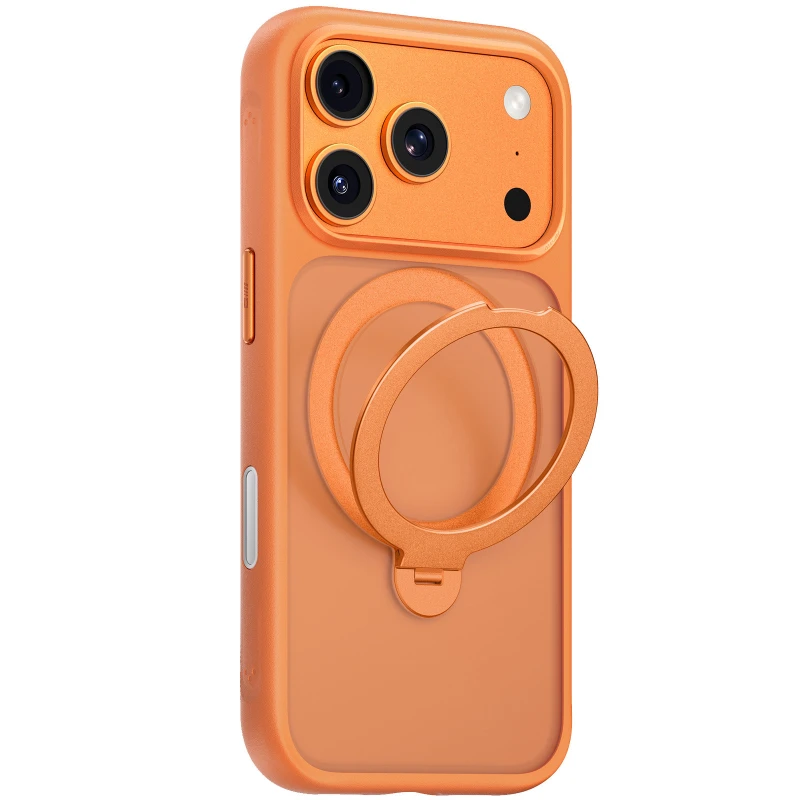 TPU+PC чехол Blueo Skin Friendly 360 Rotatable Stand with MagSafe для Apple iPhone 18 Pro – Orange. Фото 1 из 1