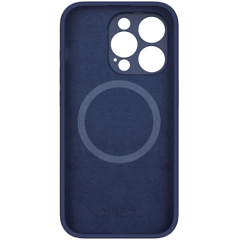 Чехол Silicone Nillkin LensWing Prop Magnetic для Apple iPhone 16 Pro Max – Синий / Blue. Фото 3 из 14