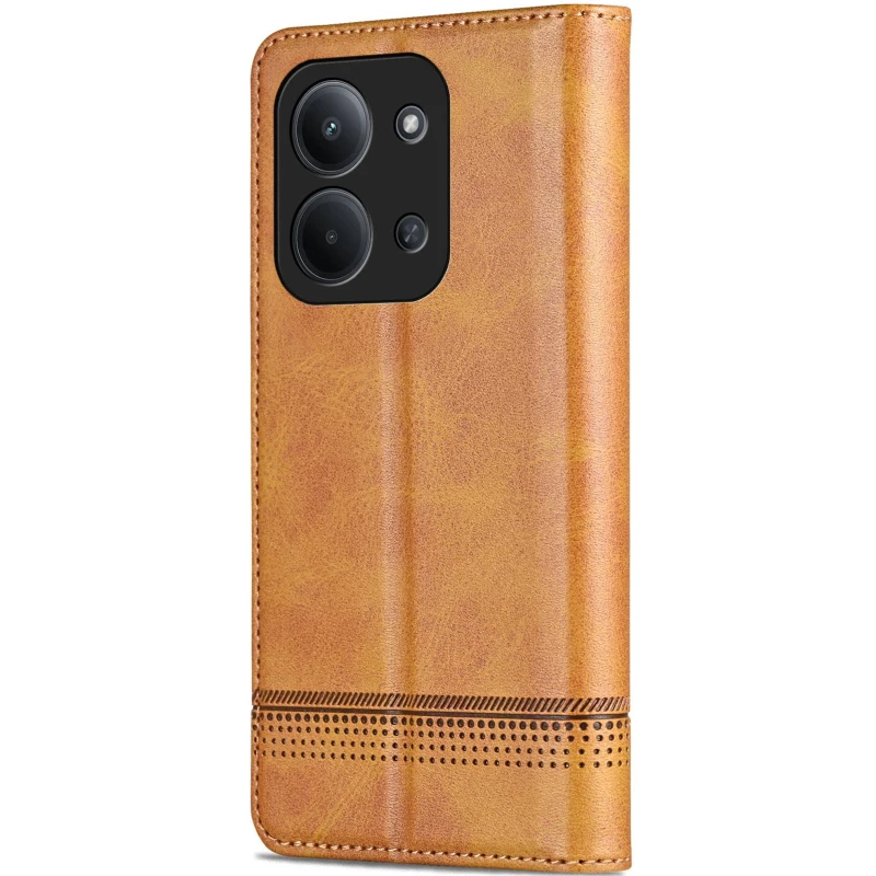 Шкіряний чохол-книжка AZNS Classic series для Xiaomi Redmi 15C (EU) – Light Brown. Фото 2 з 4