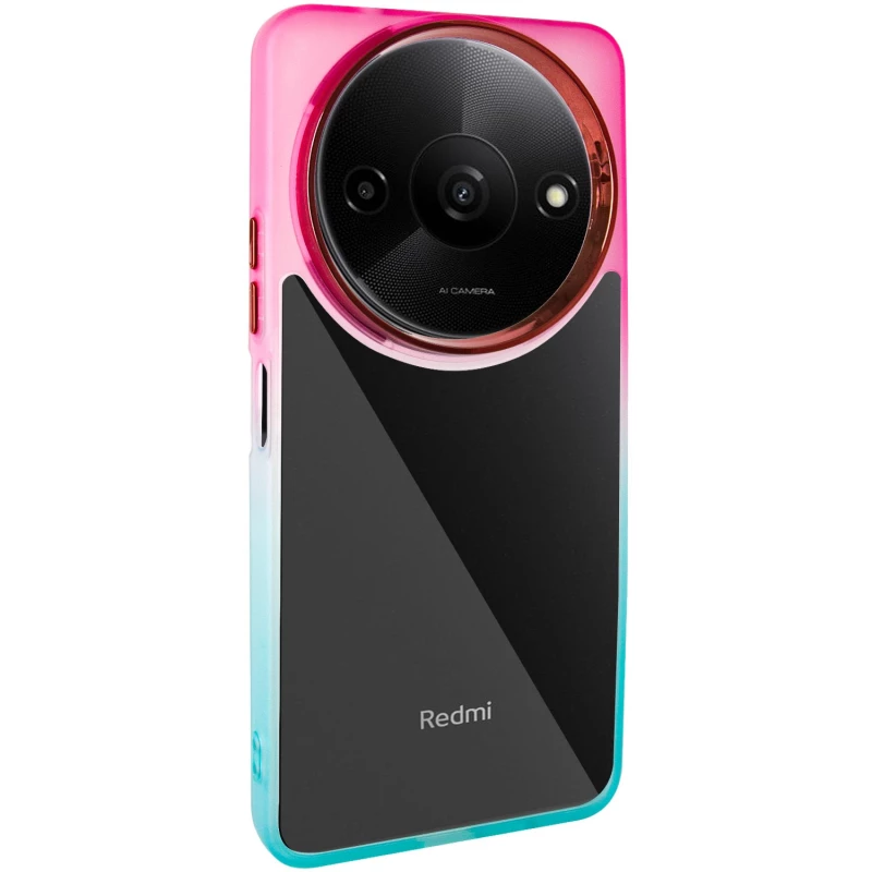 Силіконовий чохол фреш на Xiaomi Redmi A3 – Бірюзовий / Рожевий. Фото 2 з 9