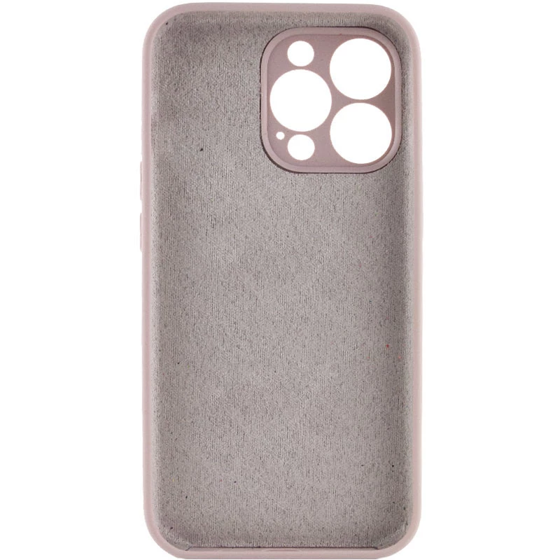 Чехол с закрытым низом Silicone Case для Apple iPhone 16 Pro – Серый / Lavender. Фото 5 из 7