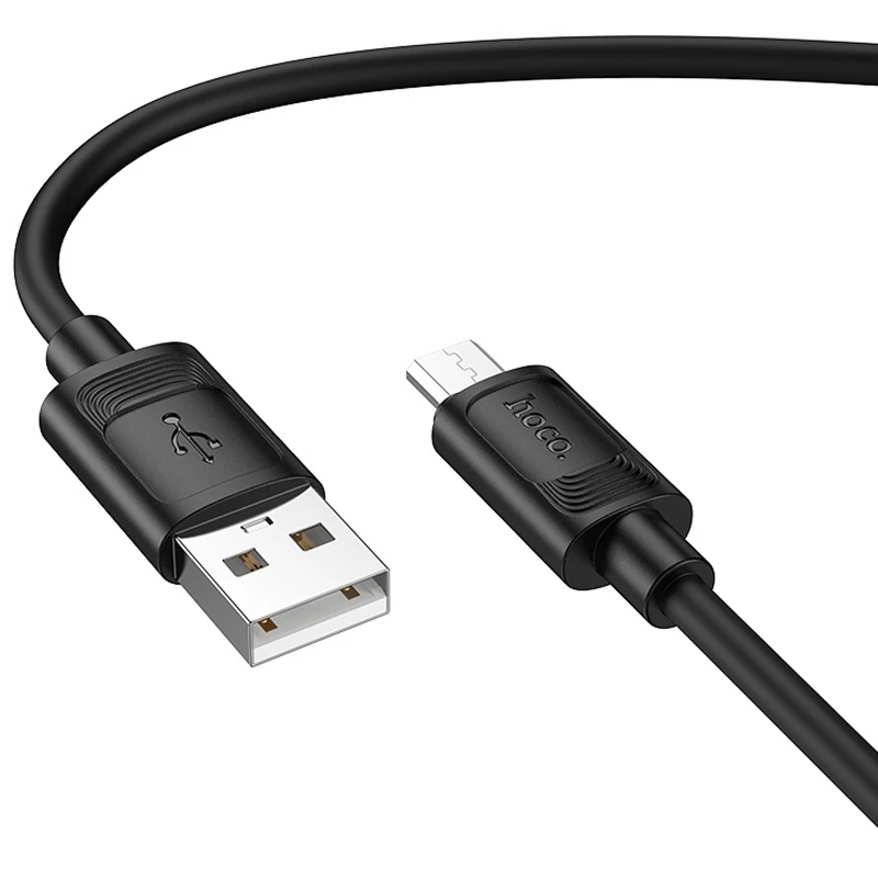 Дата кабель Hoco X122 Benefit USB to MicroUSB 2.4A (1m) – Black. Фото 2 з 4