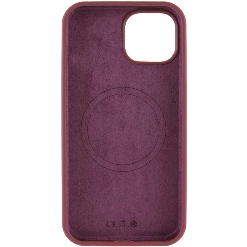 Чохол Silicone Armor Max no logo with MagSafe для Apple iPhone 12 (6.1") – Бордовий / Plum. Фото 4 з 6