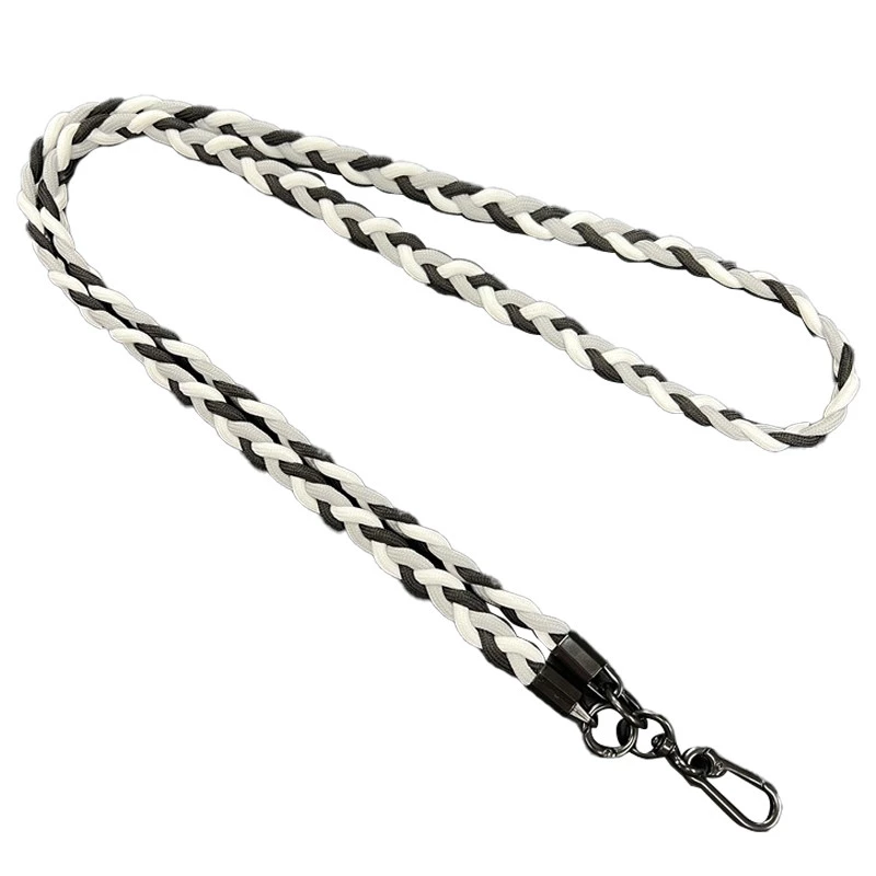 Плетенный шнурок (5мм) 120см – Black / Gray / White. Фото 2 из 3