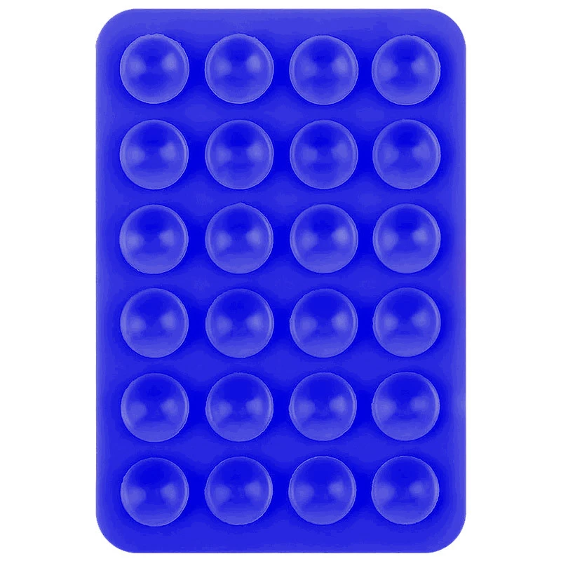 Держатель-присоска для телефона Double Side Silicone 80*55мм – Blue. Фото 1 из 3