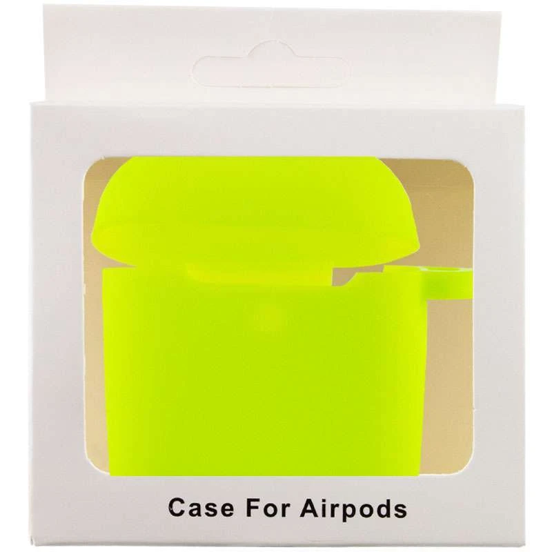 Силіконовий футляр New з карабіном для навушників Airpods 1/2 фото 2 з 2
