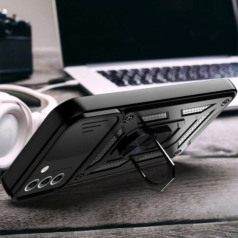 Ударопрочный чехол Serge Ring с защитой камеры для Samsung Galaxy S24+ – Черный. Фото 6 из 11