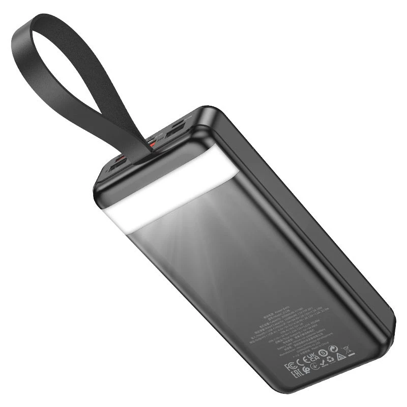 Портативний зарядний пристрій Power Bank Hoco J123B Element 22.5W+PD20W 30000 mAh – Black. Фото 2 з 6