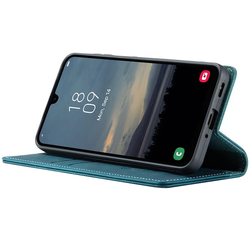 Шкіряний чохол-книжка CaseMe Velvet Matte для Samsung Galaxy S26 – Green. Фото 4 з 5