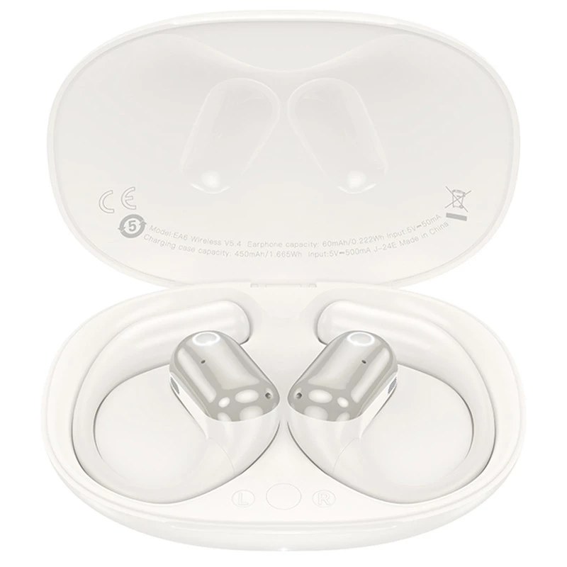 Бездротові TWS навушники Hoco EA6 Melody – Milky White. Фото 2 з 3