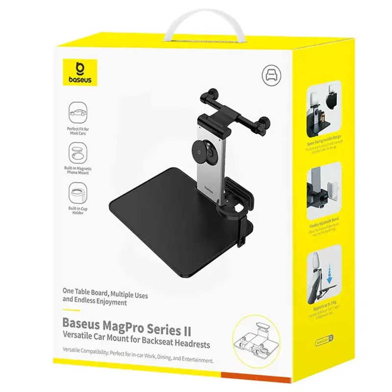 Автодержатель Baseus MagPro II Versatile для подголовника (C40272901121) – Cosmic Black. Фото 2 из 7