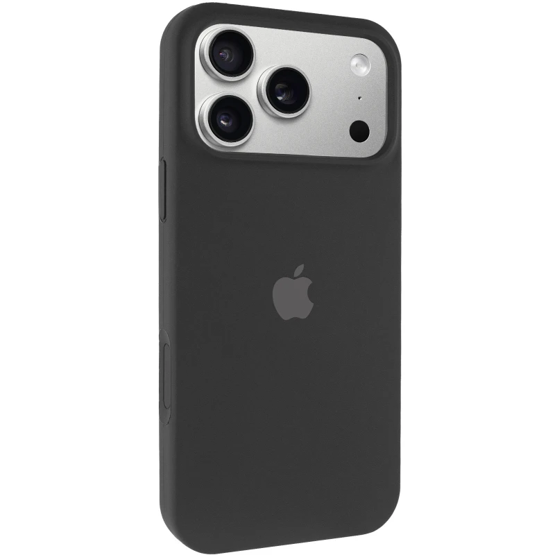 Чохол Silicone Case з закритим низом на Apple iPhone 17 Pro (6.3") – Чорний / Black. Фото 1 з 9