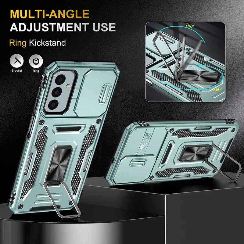 Ударопрочный чехол Square Ring c шторкой на камеру для Samsung Galaxy M13 4G – Зеленый / Light Green. Фото 6 Ударопрочный чехол Square Ring c шторкой на камеру для Samsung Galaxy M13 4G – Зеленый / Light Green. Фото 6 из 7
