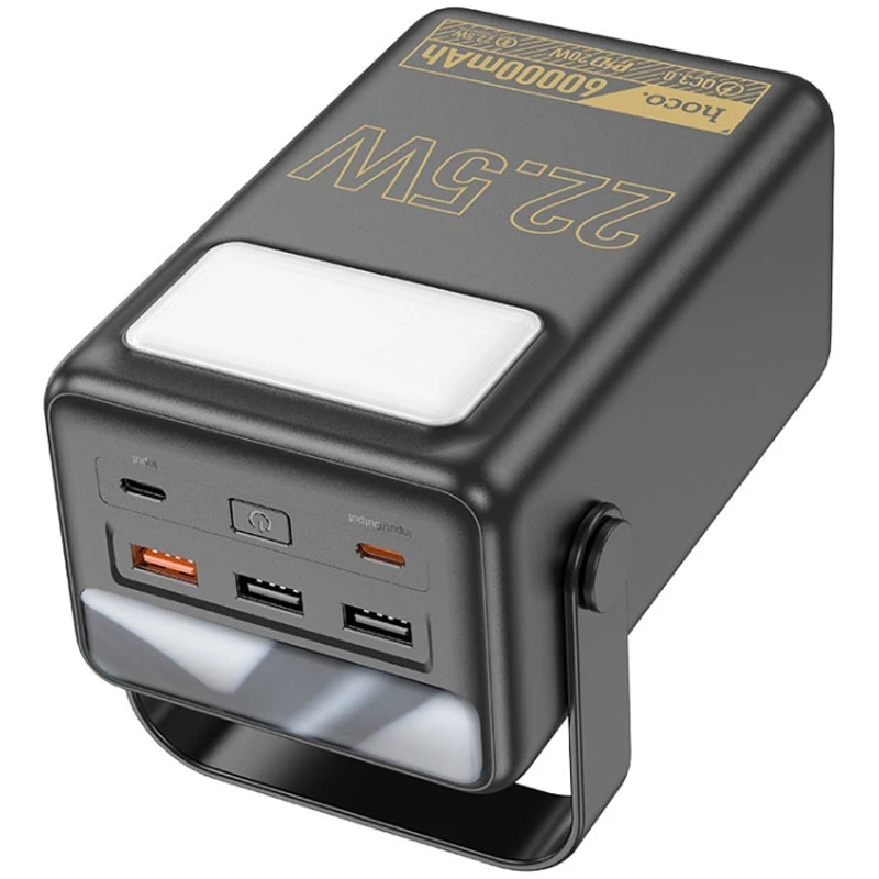 Портативное зарядное устройство Power Bank Hoco J110 Powerful 22.5W 60 000 mAh – Black. Фото 2 из 5
