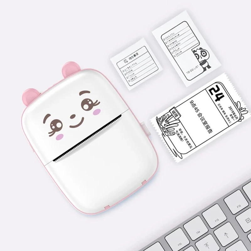 Портативний детский термопринтер Mini А8С – Рожевий. Фото 5 з 7