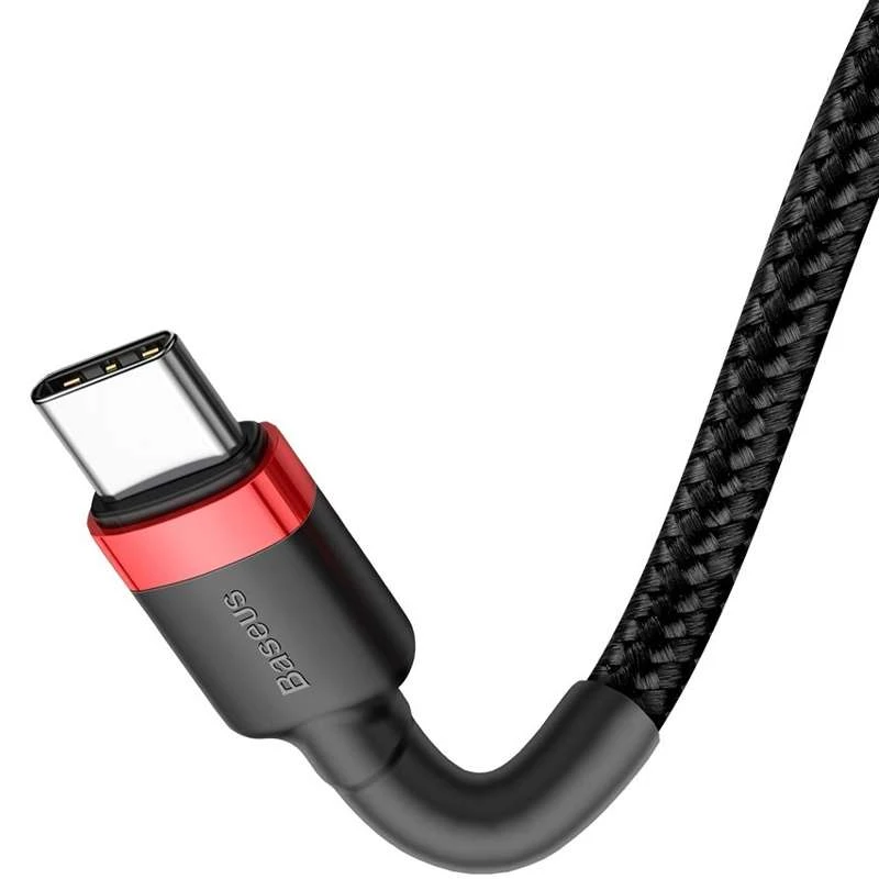 Дата кабель Baseus Cafule Type-C Cable 2A (2m) – Black / Red. Фото 3 из 5