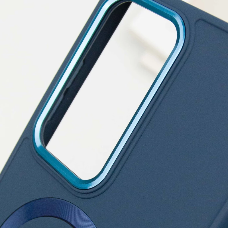 TPU чехол Bonbon с металлическими кнопками та MagSafe на Samsung Galaxy S24 Ultra – Синий / Cosmos Blue. Фото 11 из 11