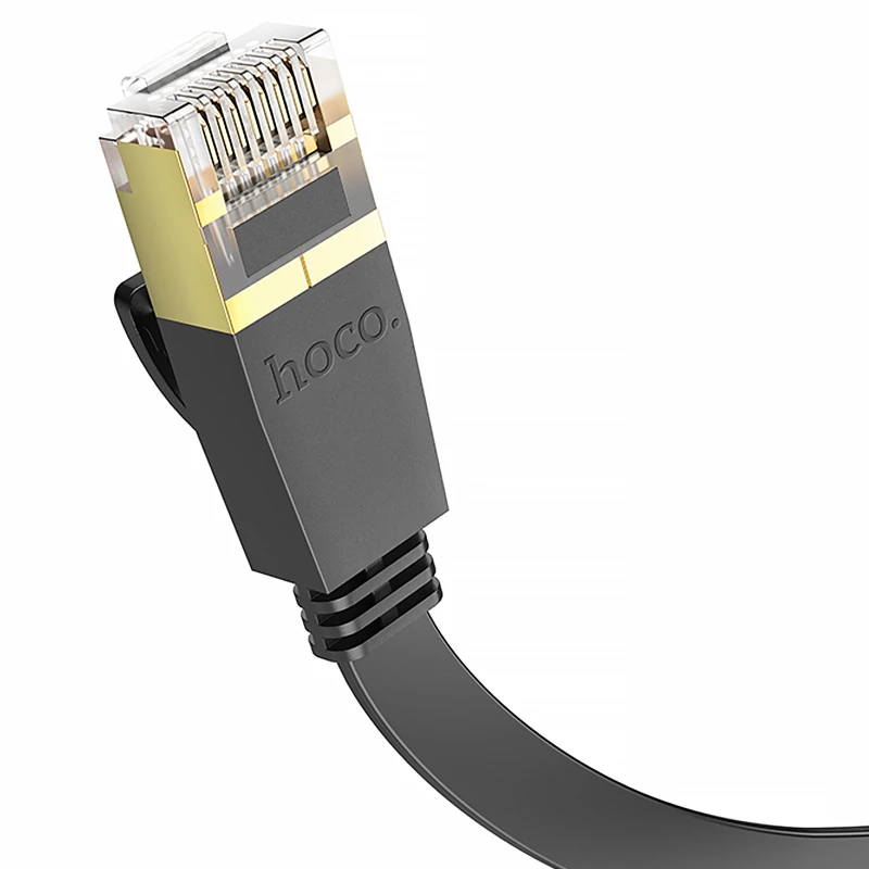 Кабель (патч-корд) Hoco US07 General Category 6 Gigabit (3m) – Black. Фото 4 из 5