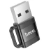 Перехідник Hoco UA31D OTG USB male to Type-C female USB2.0 – Black. Фото 1 з 5