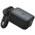 АЗП Hoco Z67A Triunfar PD45W+QC3.0 total 60W with retractable cables (1USB-A/2C/1L) – Metal gray. Фото 4 з 4