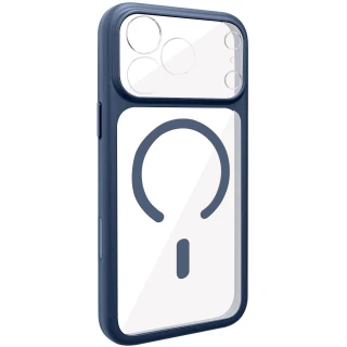 Чохол TPU+PC GETMAN Moon Clear with MagSafe для Apple iPhone 13 Pro (6.1") — Blue