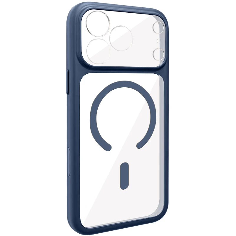 Чохол TPU+PC GETMAN Moon Clear with MagSafe для Apple iPhone 14 Pro Max (6.7") – Blue. Фото 1 з 6