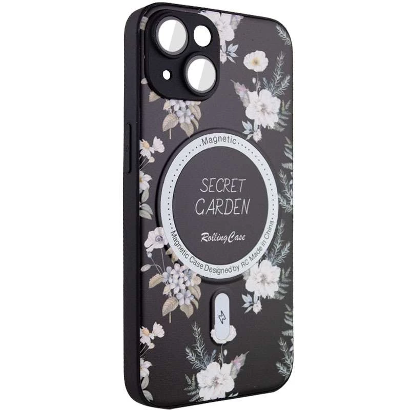TPU+PC чохол Secret Garden з MagSafe на Apple iPhone 14 (6.1") – Black. Фото 3 з 5