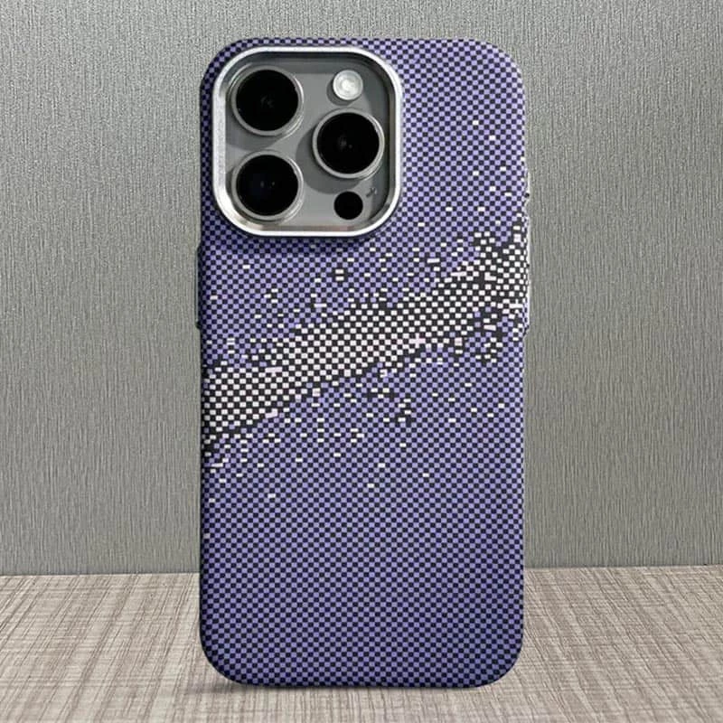 Пластиковая накладка Kevlar из Magnetic Safe для Apple iPhone 15 Pro Max (6.7") – Purple. Фото 2 из 4