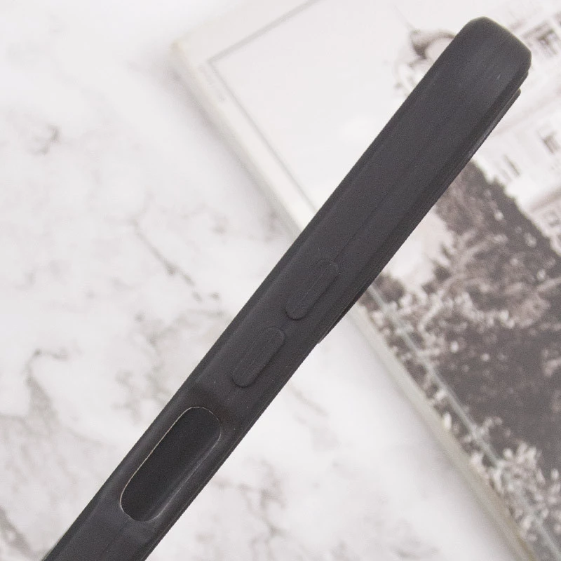 Кольоровий силіконовий чохол із захистом камери на Oppo A58 4G – Чорний / Black. Фото 6 з 7