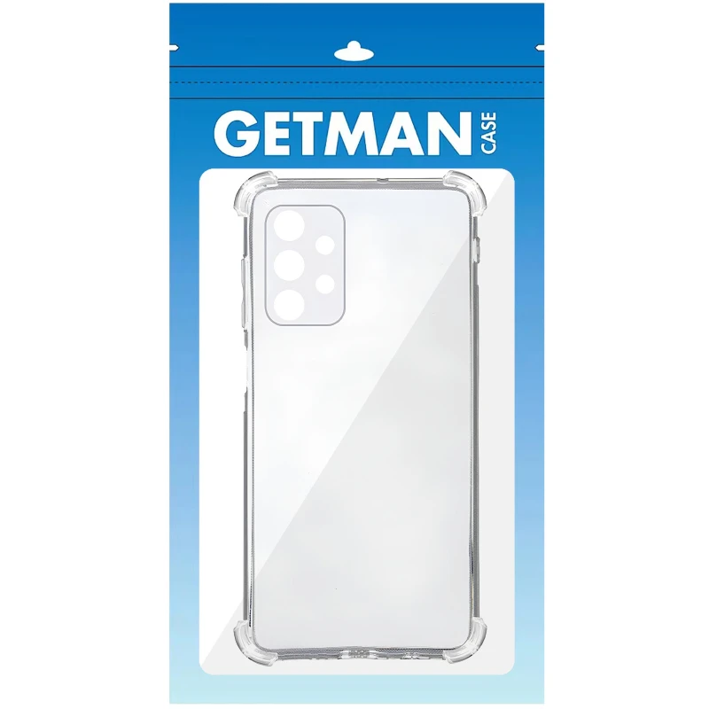 Ультратонкий силіконовий чохол GETMAN з критими бортами та камерою для Samsung Galaxy A13 4G – Безбарвний (прозорий). Фото 5 з 7