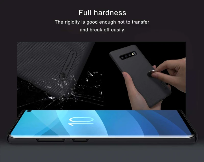 Пластикова накладка Nillkin Frost на Samsung Galaxy S10 – Чорний. Фото 3 з 6