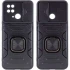 Протиударний чохол Flash зі шторкою для камери та кільцем на Xiaomi Redmi 10C – Чорний. Фото 1 з 7