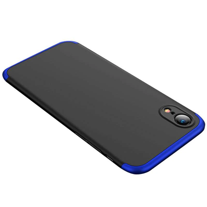 

Чохол із захистом 360 градусів GKK на Apple iPhone XR (6.1") (Чорний / Синій)