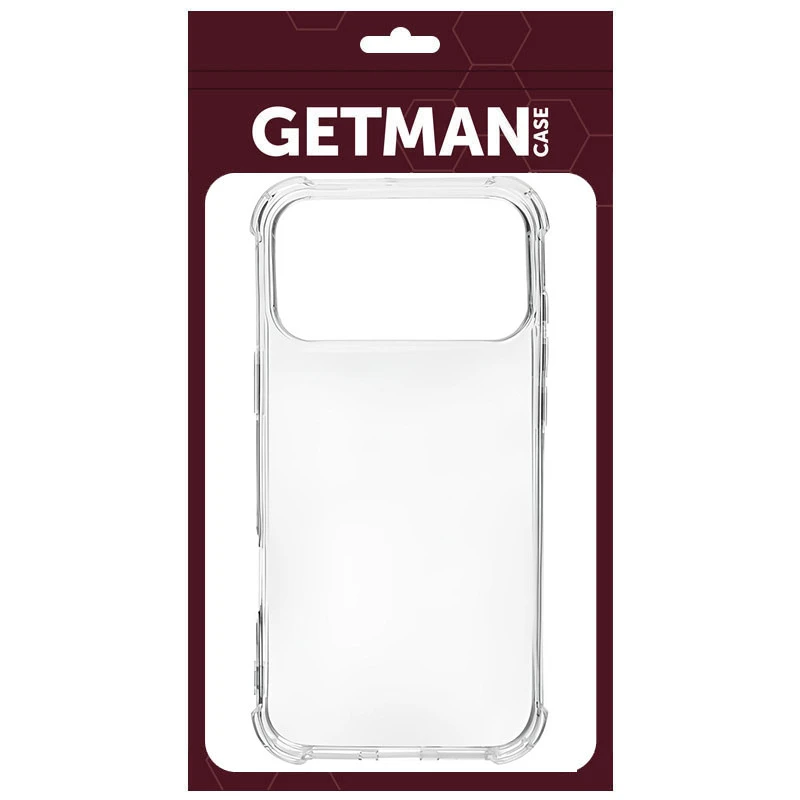 Ультратонкий силіконовий чохол GETMAN з критими бортами на Apple iPhone 17 Pro Max (6.9") – Безбарвний (прозорий). Фото 15 з 16
