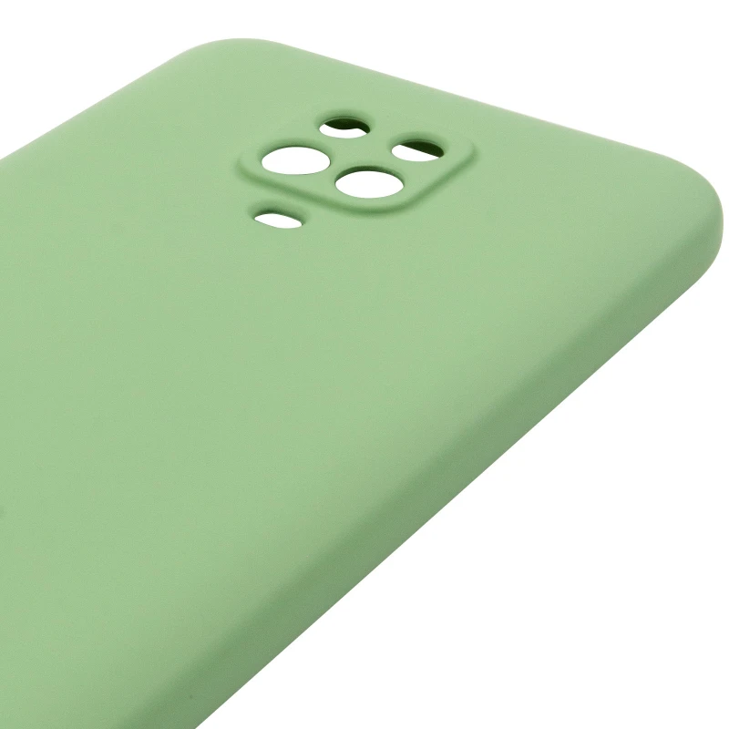 Цветной силиконовый чехол GETMAN с закрытой камерой на Xiaomi Redmi Note 9s / Note 9 Pro / Note 9 Pro Max – Зеленый / Pistachio. Фото 5 из 6
