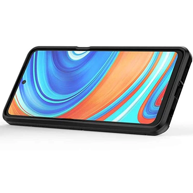 Противоударный чехол Transformer с кольцом для Xiaomi Redmi Note 9s / Note 9 Pro / Note 9 Pro Max – Серый / Metal slate. Фото 4 из 4