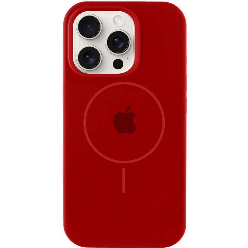 Чехол Silicone Armor Max with MagSafe для Apple iPhone 12 Pro (6.1") – Красный / Deep Red. Фото 2 из 6