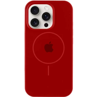 Чехол Silicone Armor Max with MagSafe для Apple iPhone 12 Pro Max (6.7") — Красный / Deep Red